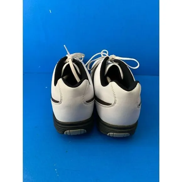 Etonic Golf Shoes 12 Mens White Leather Spike Gore Tex Arch Support Lace Up