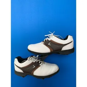 Etonic Golf Shoes 12 Mens White Leather Spike Gore Tex Arch Support Lace Up