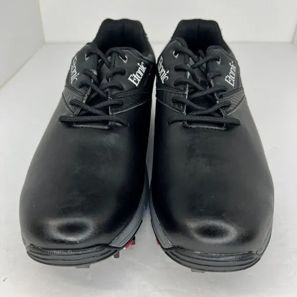 Etonic Mens EG500BKB Black Stabilize 2.0 Waterproof Cleats Size 10D Golf Shoes