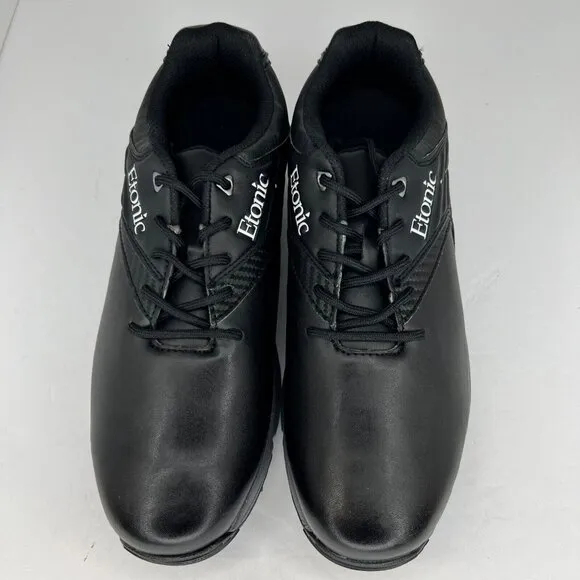 Etonic Mens EG500BKB Black Stabilize 2.0 Waterproof Cleats Size 10D Golf Shoes