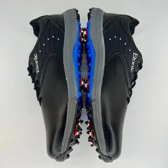 Etonic Mens EG500BKB Black Stabilize 2.0 Waterproof Cleats Size 10D Golf Shoes