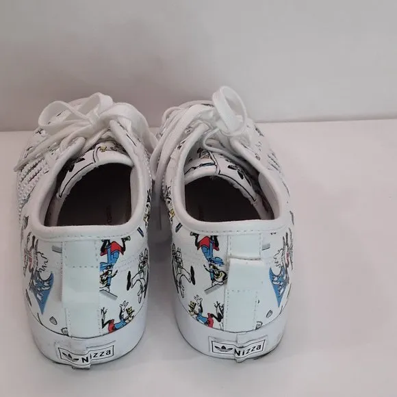 EUC Adidas Nizza X Disney Sport Goofy Canvas Sneakers Men's Size 9 Women's 10.5