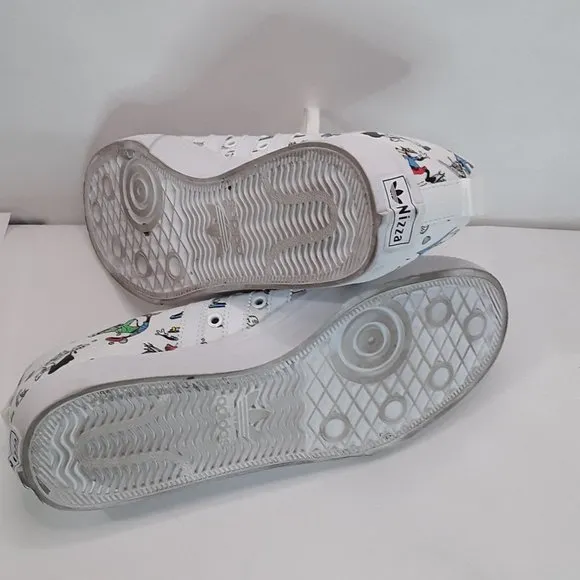 EUC Adidas Nizza X Disney Sport Goofy Canvas Sneakers Men's Size 9 Women's 10.5