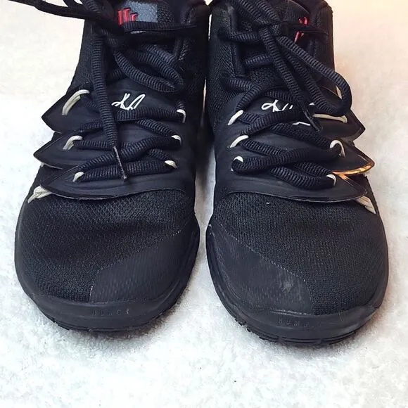 EUC Nike Kyrie 5 GS AQ2456-016 Black-Red Basketball Shoes Youth Size 5Y