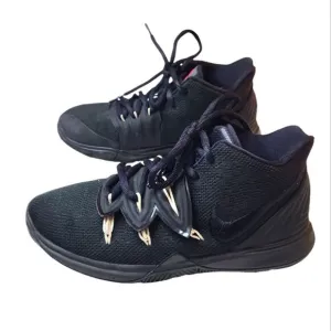 EUC Nike Kyrie 5 GS AQ2456-016 Black-Red Basketball Shoes Youth Size 5Y