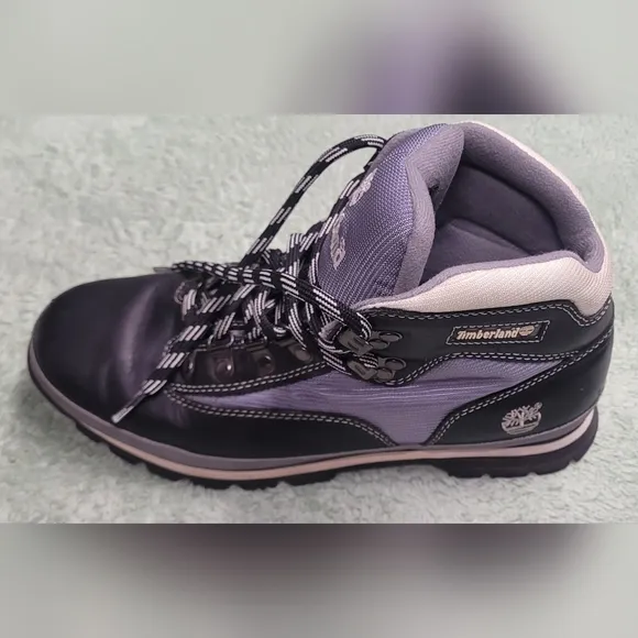 EUC...Timberland Black and Gray Hiking Boots/Sneakers Mens SIZE 10
