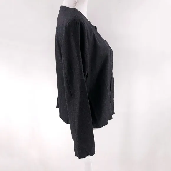 European Culture Italy Grey Jacket Wool Women's Sz XL NWT $250