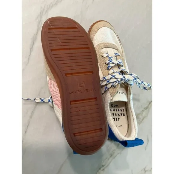 Everlane The Tread-Bare Sneakers in canvas Lapis Blue Red 10 *Mens Size*