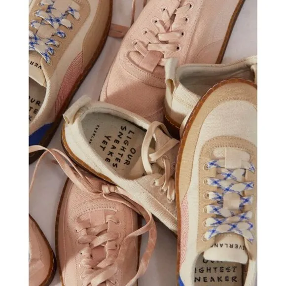 Everlane The Tread-Bare Sneakers in canvas Lapis Blue Red 10 *Mens Size*