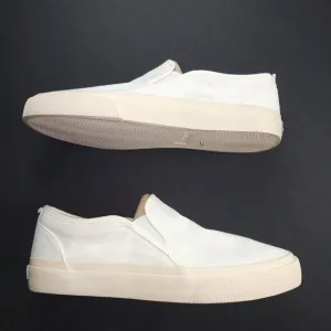 Everlane Unisex Slip On Sneakers Off White Organic Canvas Women's 10.5 Men's 9