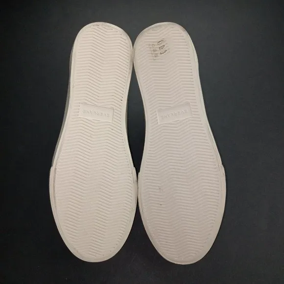 Everlane Unisex Slip On Sneakers Off White Organic Canvas Women's 10.5 Men's 9