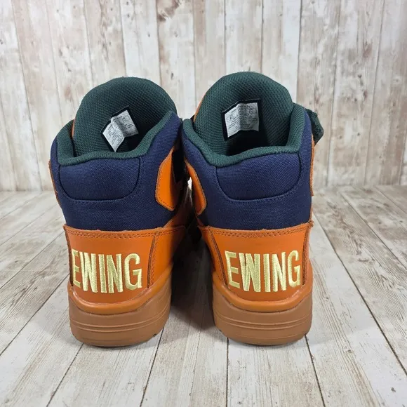 Ewing Sport Lite Waterproof Basketball Shoes Orange Navy High Top 8.5