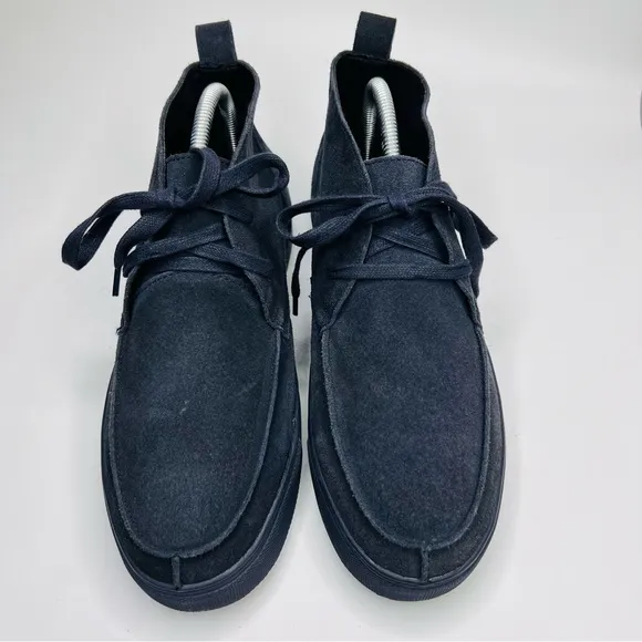 Express Navy Suede Leather Lace Up Chukka Sneakers Men’s Size 8