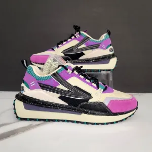 Fila Renno Mens Low Top Casual Shoes White Purple Blue 1RM02194-207 NEW Size 9.5