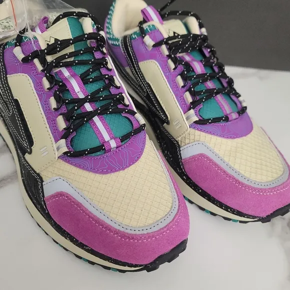 Fila Renno Mens Low Top Casual Shoes White Purple Blue 1RM02194-207 NEW Size 9.5