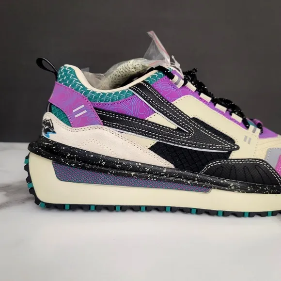 Fila Renno Mens Low Top Casual Shoes White Purple Blue 1RM02194-207 NEW Size 9.5