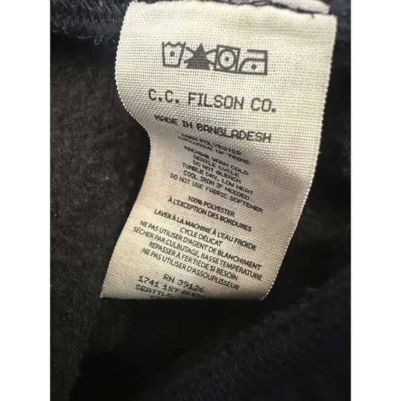Filson Granite Spire Fleece Pant Drawstring Ankle Zip Sweatpants Black Men's XL
