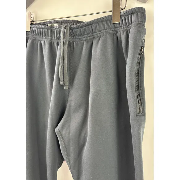 Filson Granite Spire Fleece Pant Drawstring Ankle Zip Sweatpants Black Men's XL