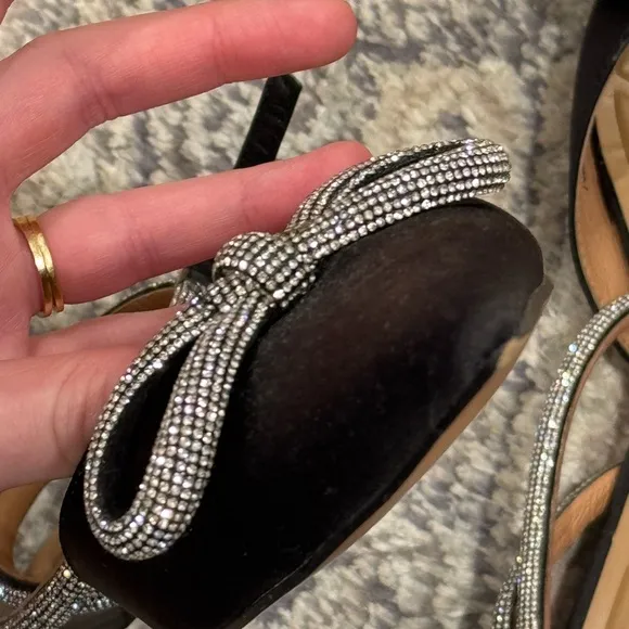 Final OFFER sent Bibi Lou Bow Satin Flats Black