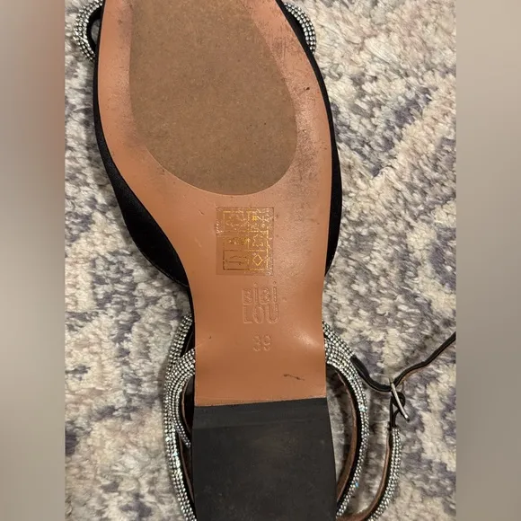 Final OFFER sent Bibi Lou Bow Satin Flats Black