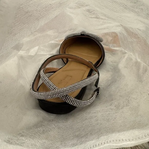 Final OFFER sent Bibi Lou Bow Satin Flats Black