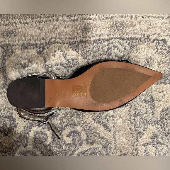 Final OFFER sent Bibi Lou Bow Satin Flats Black
