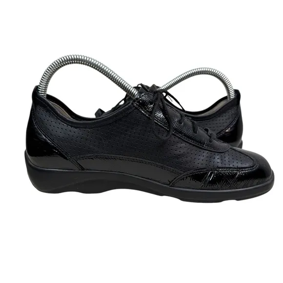 Finn Comfort Womens Black Leather Oxfords Comfort Casual Walking Shoes Sz UK 5