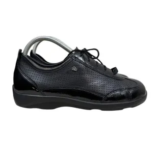 Finn Comfort Womens Black Leather Oxfords Comfort Casual Walking Shoes Sz UK 5
