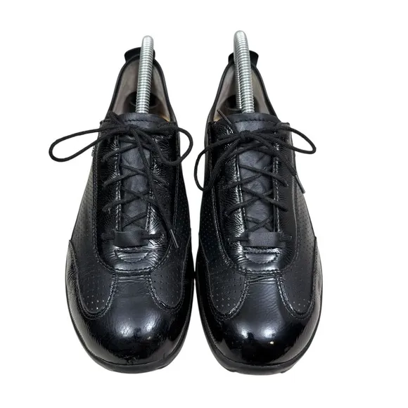 Finn Comfort Womens Black Leather Oxfords Comfort Casual Walking Shoes Sz UK 5