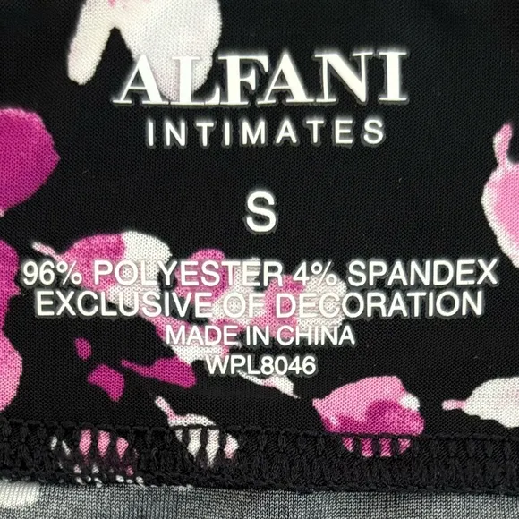 Flirty Floral Nightgown Sexy Slinky Night Dress Alfani Intimates Size Small