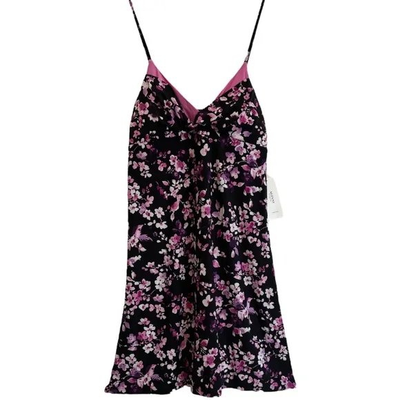 Flirty Floral Nightgown Sexy Slinky Night Dress Alfani Intimates Size Small