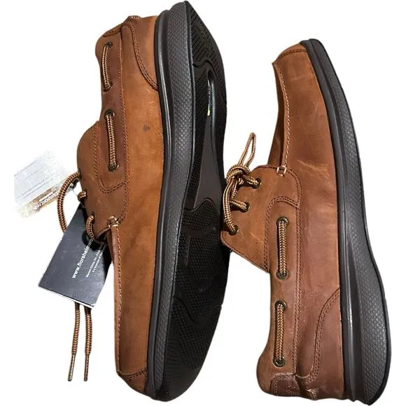 Florsheim Bayside Work Safety Steel Toe Boat Shoe Sz 14D Slip Oil Resistance