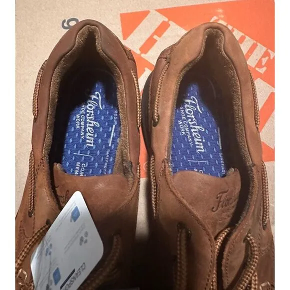 Florsheim Bayside Work Safety Steel Toe Boat Shoe Sz 14D Slip Oil Resistance