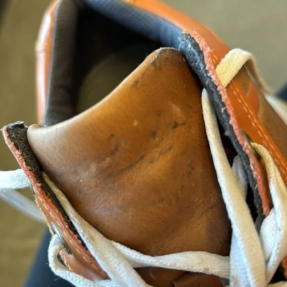 FootJoy Countour Casual 10.5 golf shoes UT logo orange brown