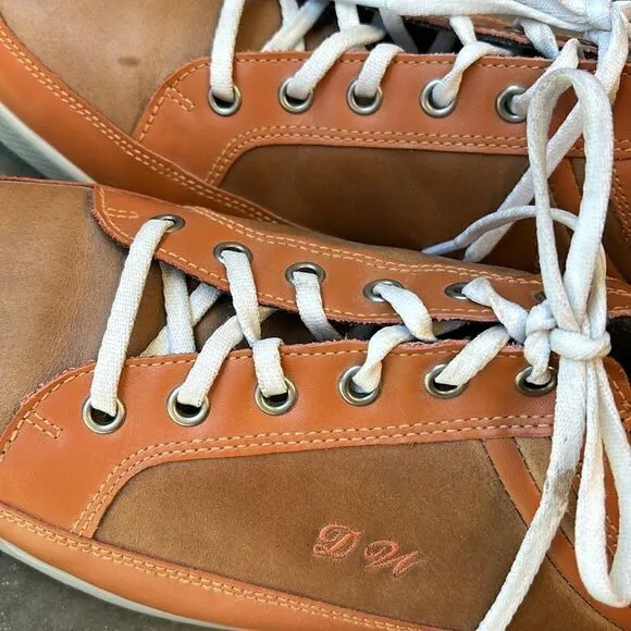 FootJoy Countour Casual 10.5 golf shoes UT logo orange brown