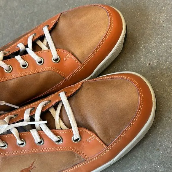 FootJoy Countour Casual 10.5 golf shoes UT logo orange brown