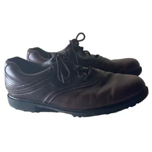Footjoy eComfort Golf Leather Shoes Mens Size 8.5 Soft Spikes Brown Waterproof