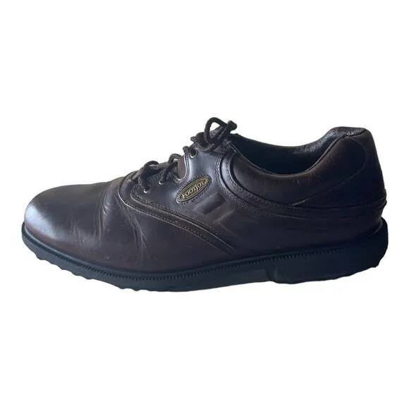 Footjoy eComfort Golf Leather Shoes Mens Size 8.5 Soft Spikes Brown Waterproof