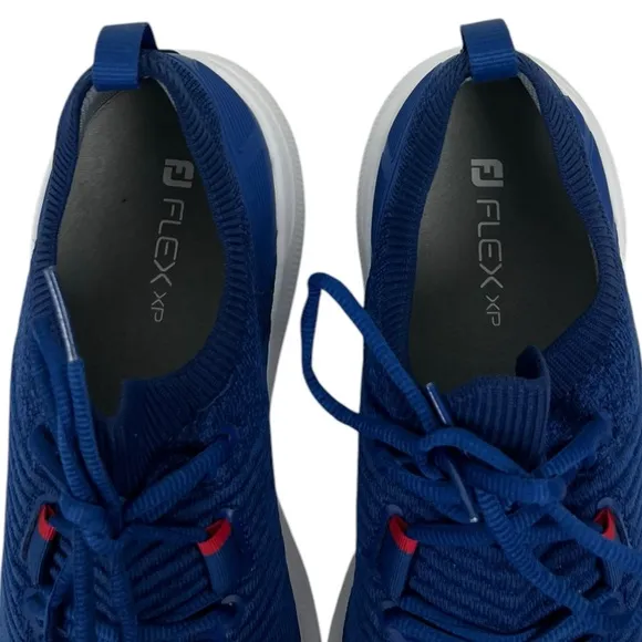 Footjoy Flex XP Mens Size 10 M Blue Knit  Spikeless Golf Shoes Casual 56268 EUC