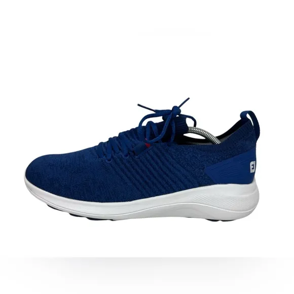 Footjoy Flex XP Mens Size 10 M Blue Knit  Spikeless Golf Shoes Casual 56268 EUC