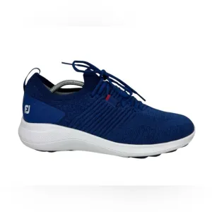 Footjoy Flex XP Mens Size 10 M Blue Knit  Spikeless Golf Shoes Casual 56268 EUC