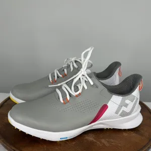 FootJoy Golf Shoes Wm 10 M Fuel Gray White Lace Up Waterproof Sneaker