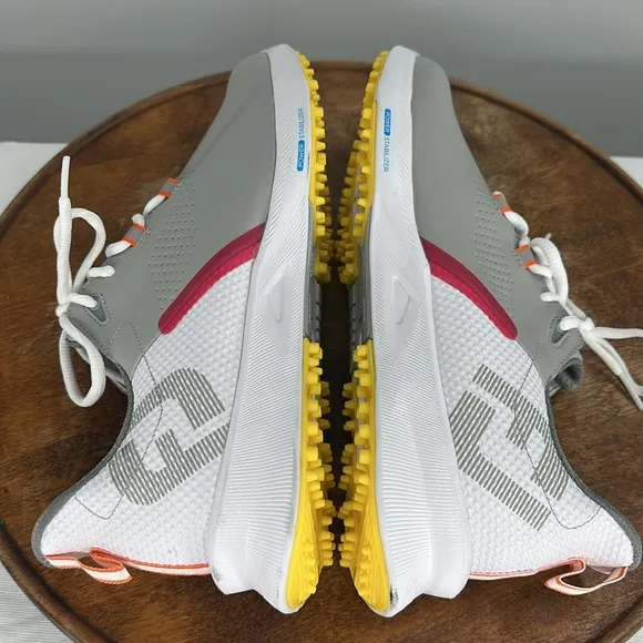 FootJoy Golf Shoes Wm 10 M Fuel Gray White Lace Up Waterproof Sneaker