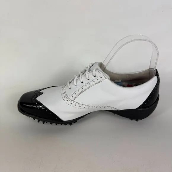 FootJoy LoPro Collection Golf Shoes Women's 7 White Leather Lace Up Low Top
