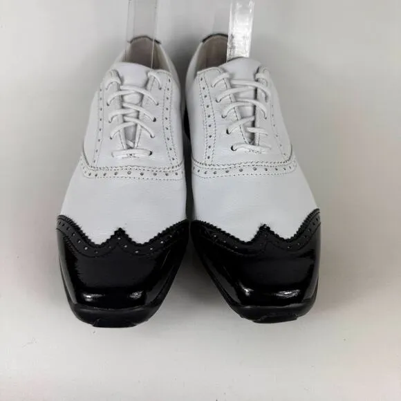 FootJoy LoPro Collection Golf Shoes Women's 7 White Leather Lace Up Low Top