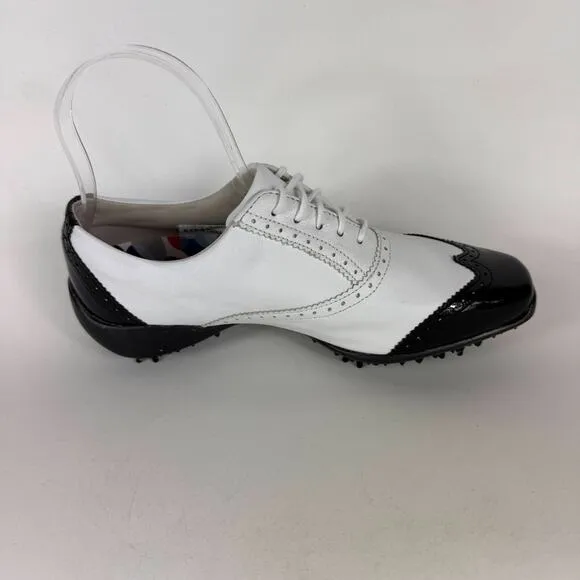 FootJoy LoPro Collection Golf Shoes Women's 7 White Leather Lace Up Low Top