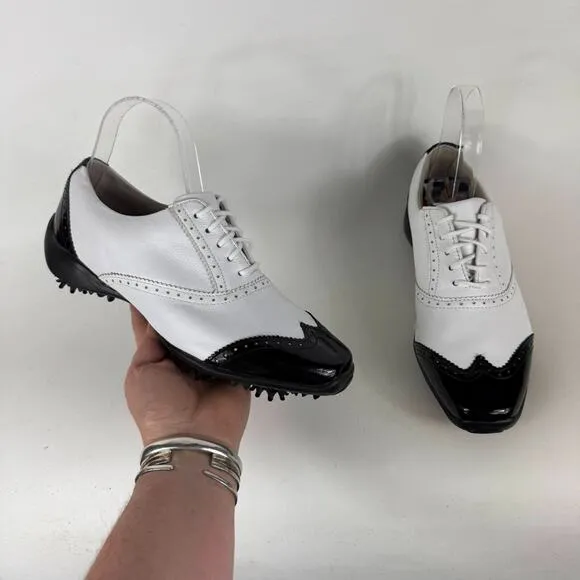 FootJoy LoPro Collection Golf Shoes Women's 7 White Leather Lace Up Low Top