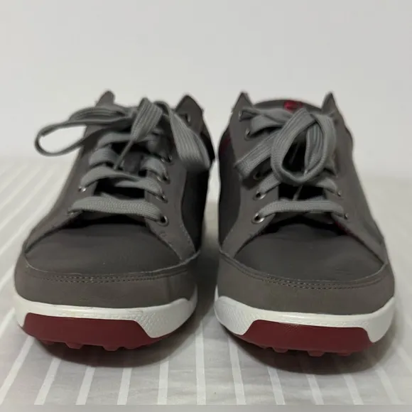 FootJoy Mens FJ Contour Casual Spikeless Golf Shoes 54238 Gray Leather Sz 11.5M