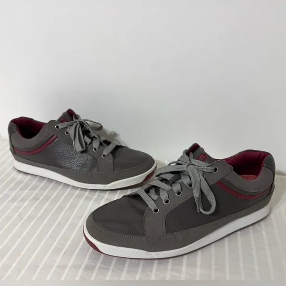 FootJoy Mens FJ Contour Casual Spikeless Golf Shoes 54238 Gray Leather Sz 11.5M