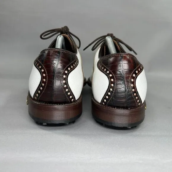FootJoy Premier Classic Joy Golf Shoes Men's Size 9.5 White Leather Waterproof